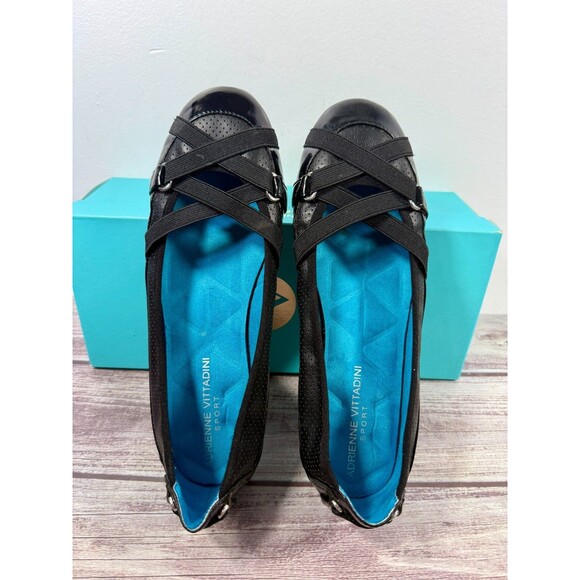 Adrienne Vittadini Sport Shoes Women 7.5M Casual Slip On Ballet Flats Black - Picture 15 of 16
